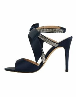 NINA Claudia New Navy Satin Sandals 9 NINA Claudia New Navy Satin Sandals -Deals Shoes Store 871763680 3 720x928