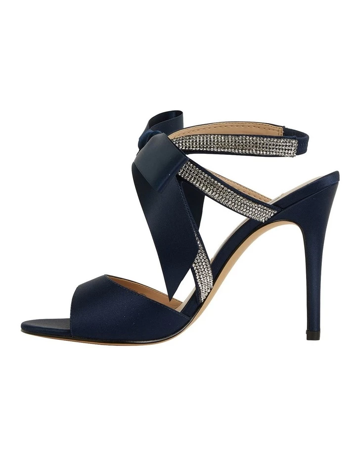 NINA Claudia New Navy Satin Sandals 3 NINA Claudia New Navy Satin Sandals - Image 3
