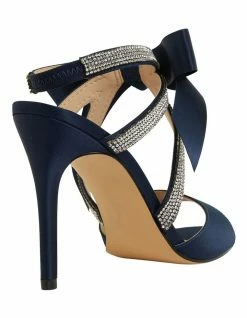 NINA Claudia New Navy Satin Sandals 10 NINA Claudia New Navy Satin Sandals -Deals Shoes Store 871763680 4 720x928