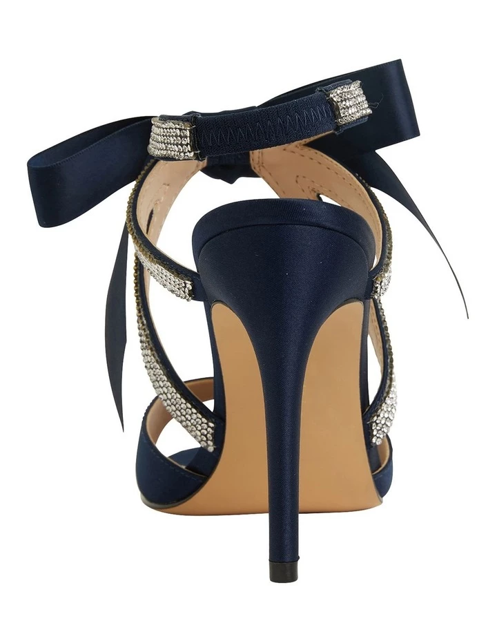 NINA Claudia New Navy Satin Sandals 5 NINA Claudia New Navy Satin Sandals - Image 5