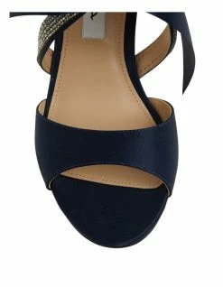 NINA Claudia New Navy Satin Sandals 12 NINA Claudia New Navy Satin Sandals -Deals Shoes Store 871763680 6 720x928