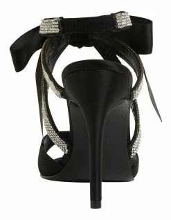 NINA Claudia Noir Satin Sandals -Deals Shoes Store 871763770 5 720x928