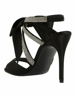 NINA Claudia Noir Satin Sandals -Deals Shoes Store 871763770 7 720x928
