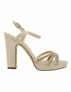 NINA Saralyn Platino Ref Suedette Sandals