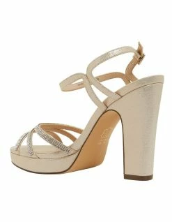 NINA Saralyn Platino Ref Suedette Sandals -Deals Shoes Store 871764220 7 720x928