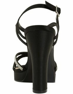 NINA Saralyn Black Satin Sandals 11 NINA Saralyn Black Satin Sandals -Deals Shoes Store 871764310 5 720x928