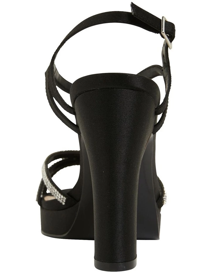 NINA Saralyn Black Satin Sandals 5 NINA Saralyn Black Satin Sandals - Image 5