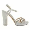 NINA Saralyn True Silver Ref Suedette Sandals