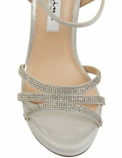 NINA Saralyn True Silver Ref Suedette Sandals -Deals Shoes Store 871764490 6 720x928