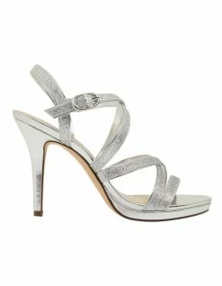 NINA Reatha Silver Glitter Sandals