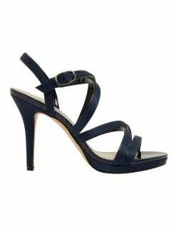 NINA Reatha New Navy Satin Sandals