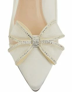 NINA Brite Ivory Satin Heeled Shoes -Deals Shoes Store 871765120 6 720x928