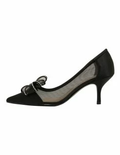 NINA Brite Black Satin Heeled Shoes 9 NINA Brite Black Satin Heeled Shoes -Deals Shoes Store 871765210 3 720x928
