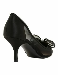NINA Brite Black Satin Heeled Shoes 10 NINA Brite Black Satin Heeled Shoes -Deals Shoes Store 871765210 4 720x928