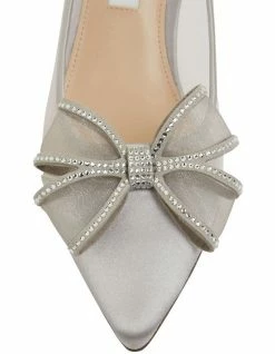 NINA Brite Silver Satin Heeled Shoes -Deals Shoes Store 871765300 6 720x928