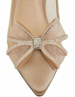 NINA Brite Taupe Crystal Satin Heeled Shoes -Deals Shoes Store 871765390 6 720x928