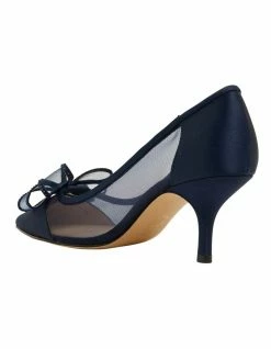 NINA Brite New Navy Satin Heeled Shoes 13 NINA Brite New Navy Satin Heeled Shoes -Deals Shoes Store 871765480 7 720x928