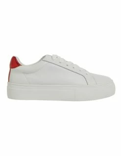 Sandler Frenzy White/Red Metallic Sneakers