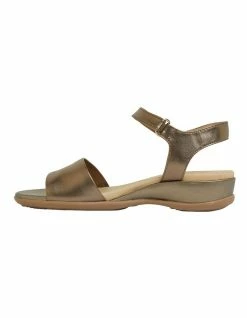 Wide Steps Camden Pewter Metallic Sandals -Deals Shoes Store 872807410 3 720x928