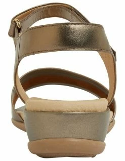 Wide Steps Camden Pewter Metallic Sandals -Deals Shoes Store 872807410 5 720x928