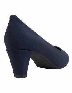Easy Steps Aiken Navy Fabric Heeled Shoes -Deals Shoes Store 872810380 4 720x928