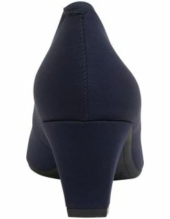 Easy Steps Aiken Navy Fabric Heeled Shoes -Deals Shoes Store 872810380 5 720x928