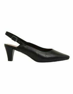 Easy Steps Agatha Black Glove Heeled Shoes
