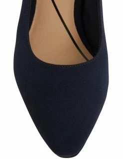 Easy Steps Agatha Navy Fabric Heeled Shoes -Deals Shoes Store 872810740 5 720x928
