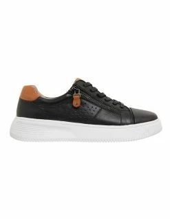 Wide Steps Novella Black/Tan Glove Sneakers