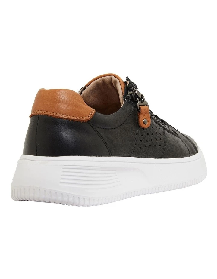 Wide Steps Novella Black/Tan Glove Sneakers 4 Wide Steps Novella Black/Tan Glove Sneakers - Image 4