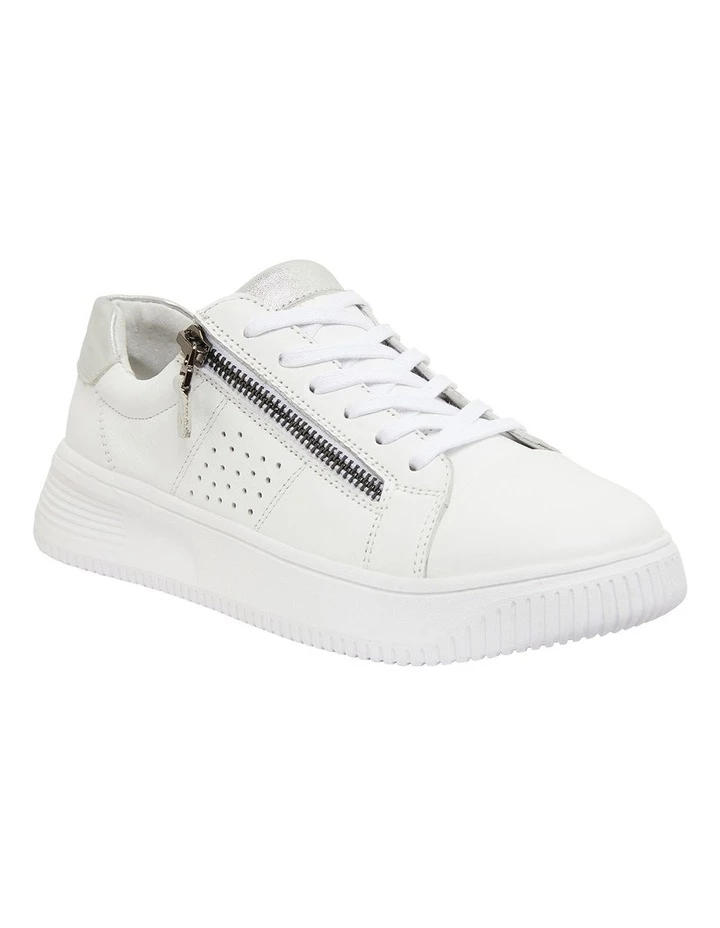 Wide Steps Novella White/Silver Glove Sneakers 2 Wide Steps Novella White/Silver Glove Sneakers - Image 2