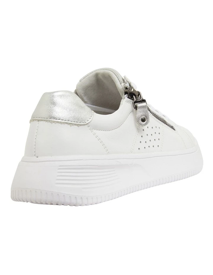 Wide Steps Novella White/Silver Glove Sneakers 4 Wide Steps Novella White/Silver Glove Sneakers - Image 4