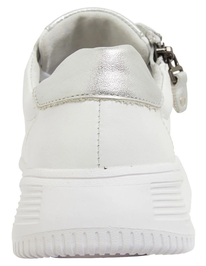 Wide Steps Novella White/Silver Glove Sneakers 5 Wide Steps Novella White/Silver Glove Sneakers - Image 5