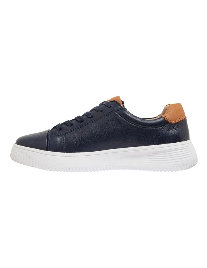 Wide Steps Novella Navy/Tan Glove Sneakers 3 Wide Steps Novella Navy/Tan Glove Sneakers - Image 3