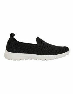 Active Flex Peak Black Stretch Sneakers