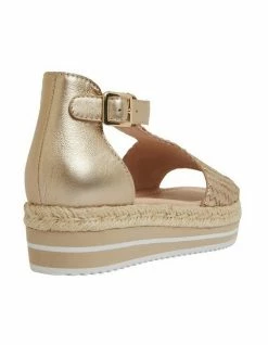 Jane Debster Daze Soft Gold Weave Sandals -Deals Shoes Store 874924570 4 720x928