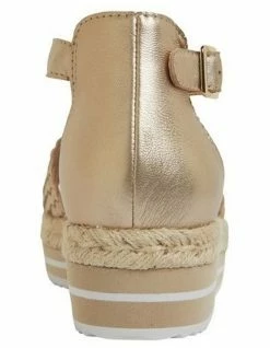 Jane Debster Daze Soft Gold Weave Sandals -Deals Shoes Store 874924570 5 720x928
