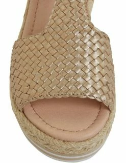 Jane Debster Daze Soft Gold Weave Sandals -Deals Shoes Store 874924570 6 720x928