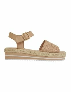 Jane Debster Debbie Nude Weave Sandals