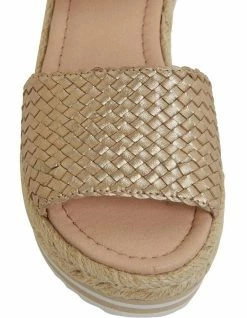 Jane Debster Debbie Soft Gold Weave Sandals -Deals Shoes Store 874924840 6 720x928