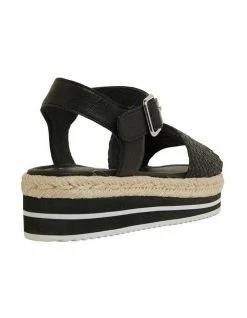 Jane Debster Debbie Black Weave Sandals -Deals Shoes Store 874924930 4 720x928