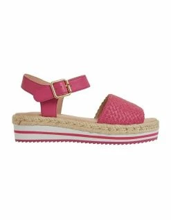 Jane Debster Debbie Pink Weave Sandals