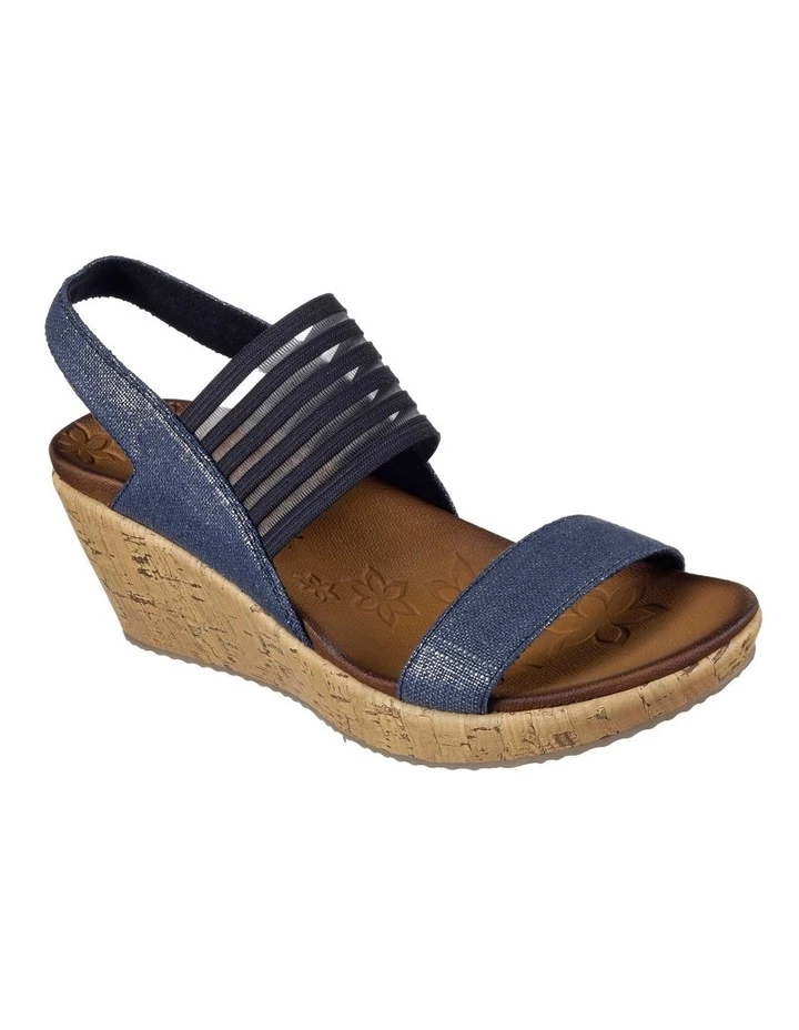 Skechers Beverlee Smitten Kitten Navy Sandal 1 Skechers Beverlee Smitten Kitten Navy Sandal
