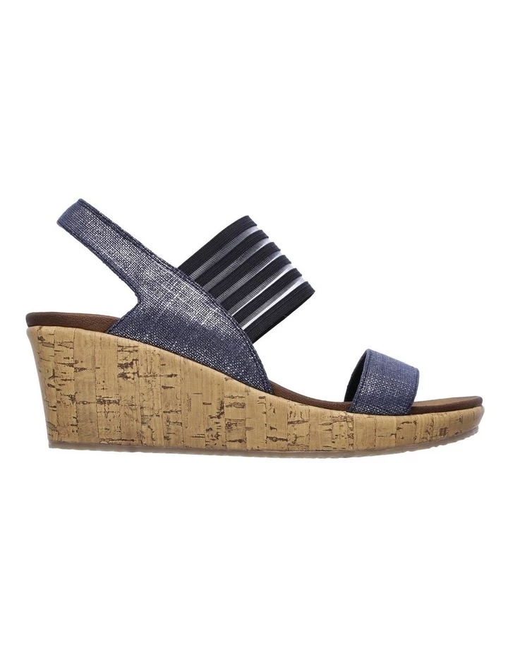 Skechers Beverlee Smitten Kitten Navy Sandal 2 Skechers Beverlee Smitten Kitten Navy Sandal - Image 2