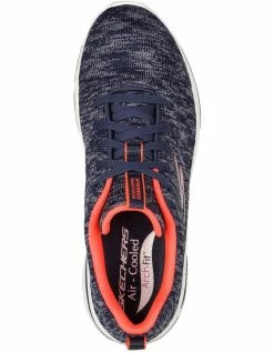Skechers Go Walk Arch Fit Glee Navy/Coral Sneaker -Deals Shoes Store 875615500 4 720x928