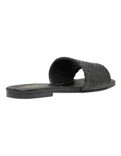 Oxford Ayla Black Woven Leather Slide -Deals Shoes Store 875705050 3 720x928