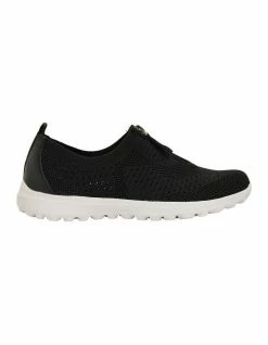 Active Flex Oberon Black Stretch Sneakers