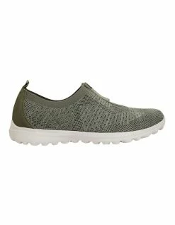 Active Flex Oberon Khaki Stretch Sneakers