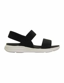 Active Flex Mack Black Stretch Sandals