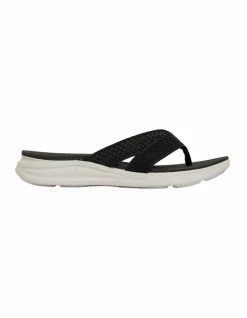 Active Flex Magda Black Stretch Sandals